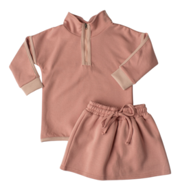 BANANA SPLIT Celina 1/4 Zip Skort Set-Mauve