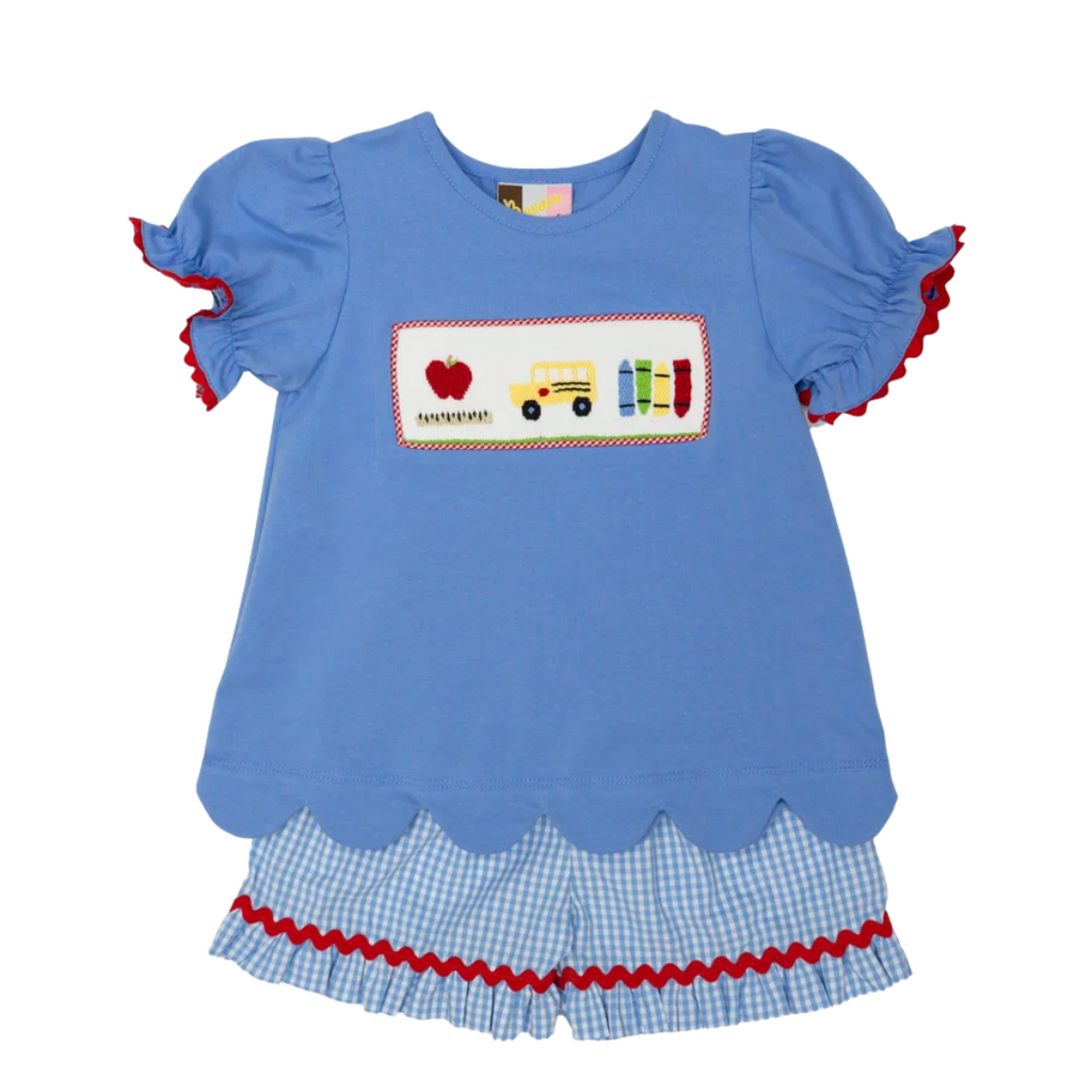 BANANA SPLIT Wheels On The Bus Girls Short Set