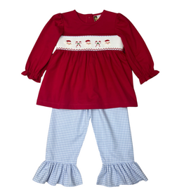 BANANA SPLIT Ho Ho Smocked Ruffle Pant Set