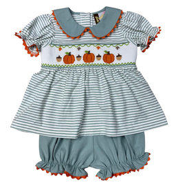 BANANA SPLIT Pumpkin Patch Smocked Bloomer Set