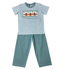 BANANA SPLIT Pumpkin Patch Smocked Boys Pant Set