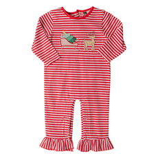 BANANA SPLIT Christmas Sleigh Girls Romper