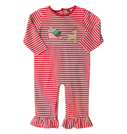 BANANA SPLIT Christmas Sleigh Girls Romper