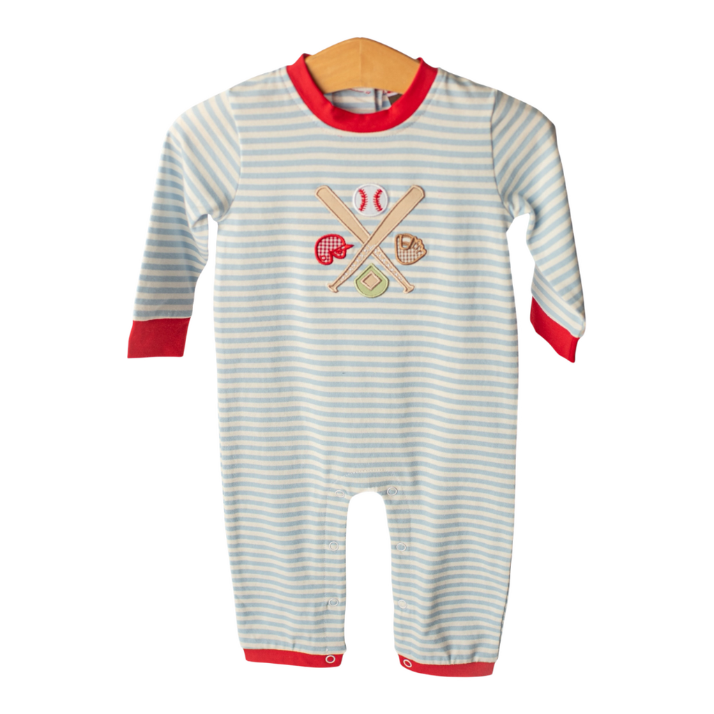 BANANA SPLIT Baseball Applique Boys Romper