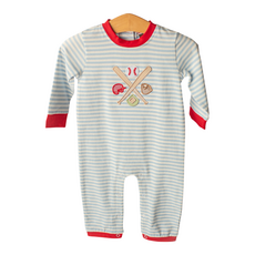 BANANA SPLIT Baseball Applique Boys Romper