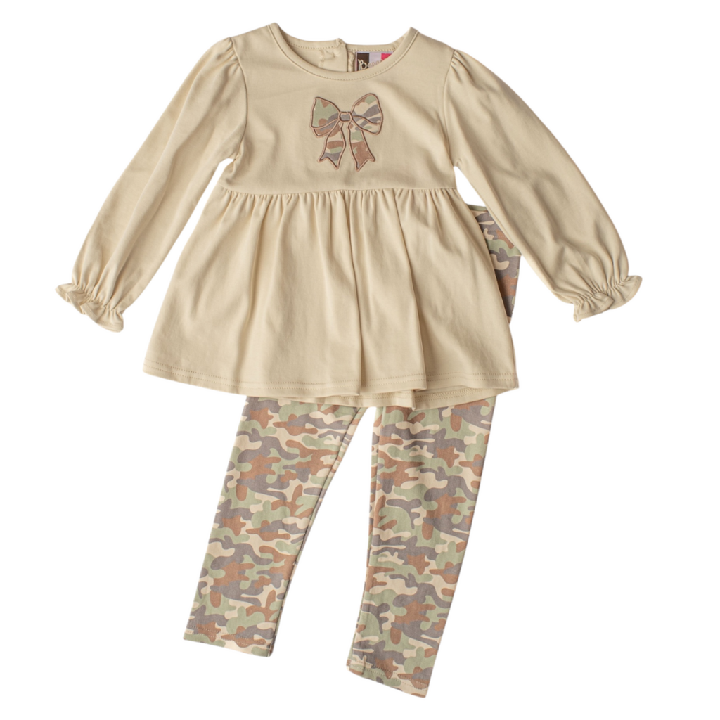 BANANA SPLIT Camo Bow Legging Set