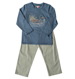 BANANA SPLIT Mallard Duck Embroidery Pant Set