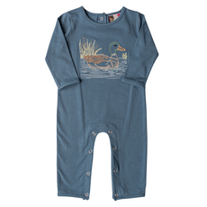 BANANA SPLIT Mallard Duck Embroidery Romper