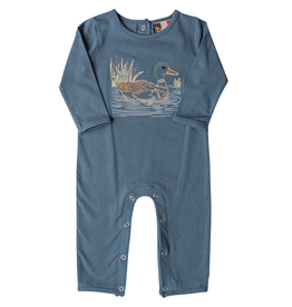 BANANA SPLIT Mallard Duck Embroidery Romper