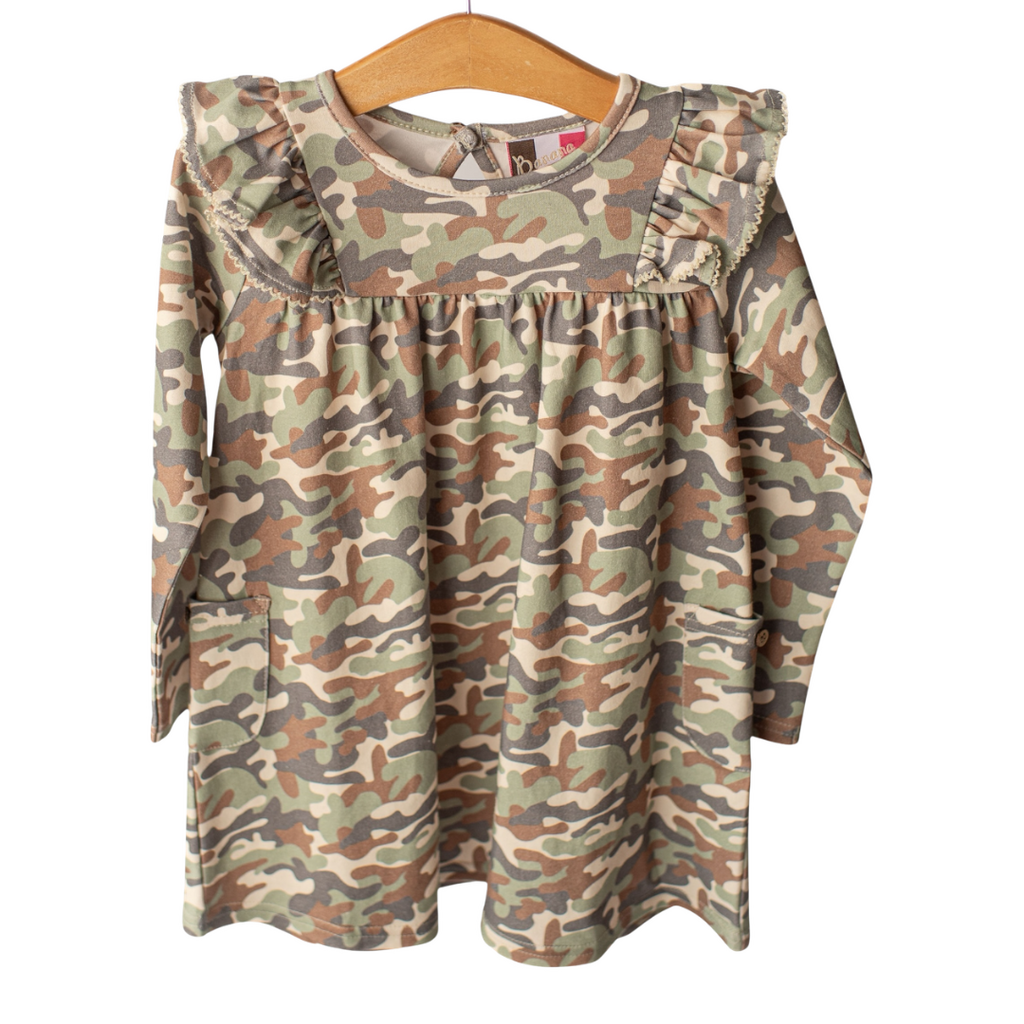 BANANA SPLIT LS Camo Dress