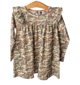 BANANA SPLIT LS Camo Dress