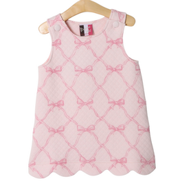 BANANA SPLIT Dainty Bows Quilted A-line Dress