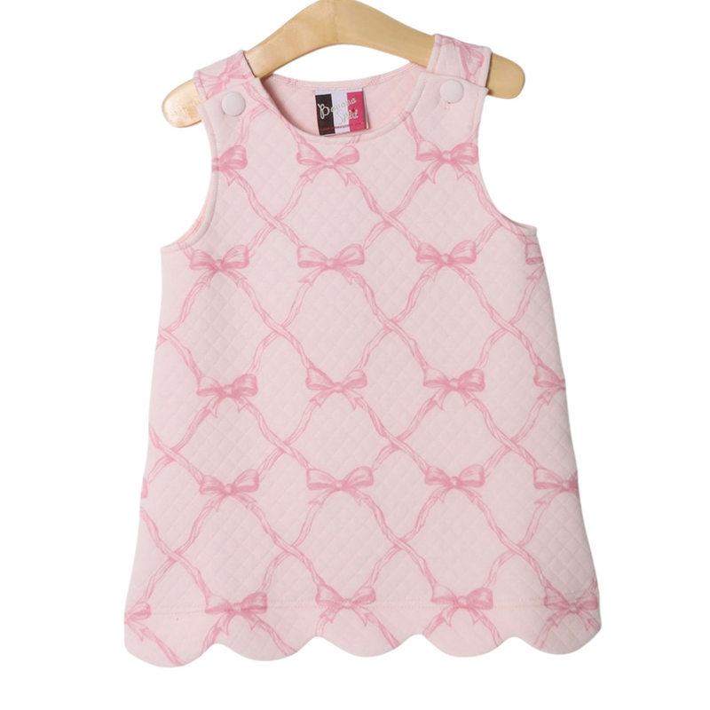 BANANA SPLIT Dainty Bows Quilted A-line Dress