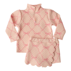 BANANA SPLIT Kassidy Scalloped Skort Set-Dainty Bows