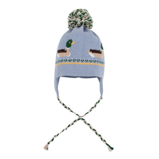 THE BEAUFORT BONNET COMPANY PARRISH POM POM HAT Sarasota Sky/Ducks