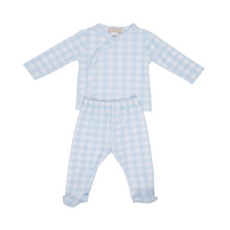 THE BEAUFORT BONNET COMPANY CAMERON CROSS-FRONT SET - Buckhead Blue Gingham