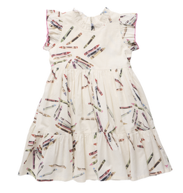 PINK CHICKEN Girls Jennifer Dress - Tossed Crayons