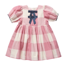 PINK CHICKEN Girls Hermione Dress - Pink Checks