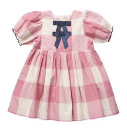 PINK CHICKEN Girls Hermione Dress - Pink Checks