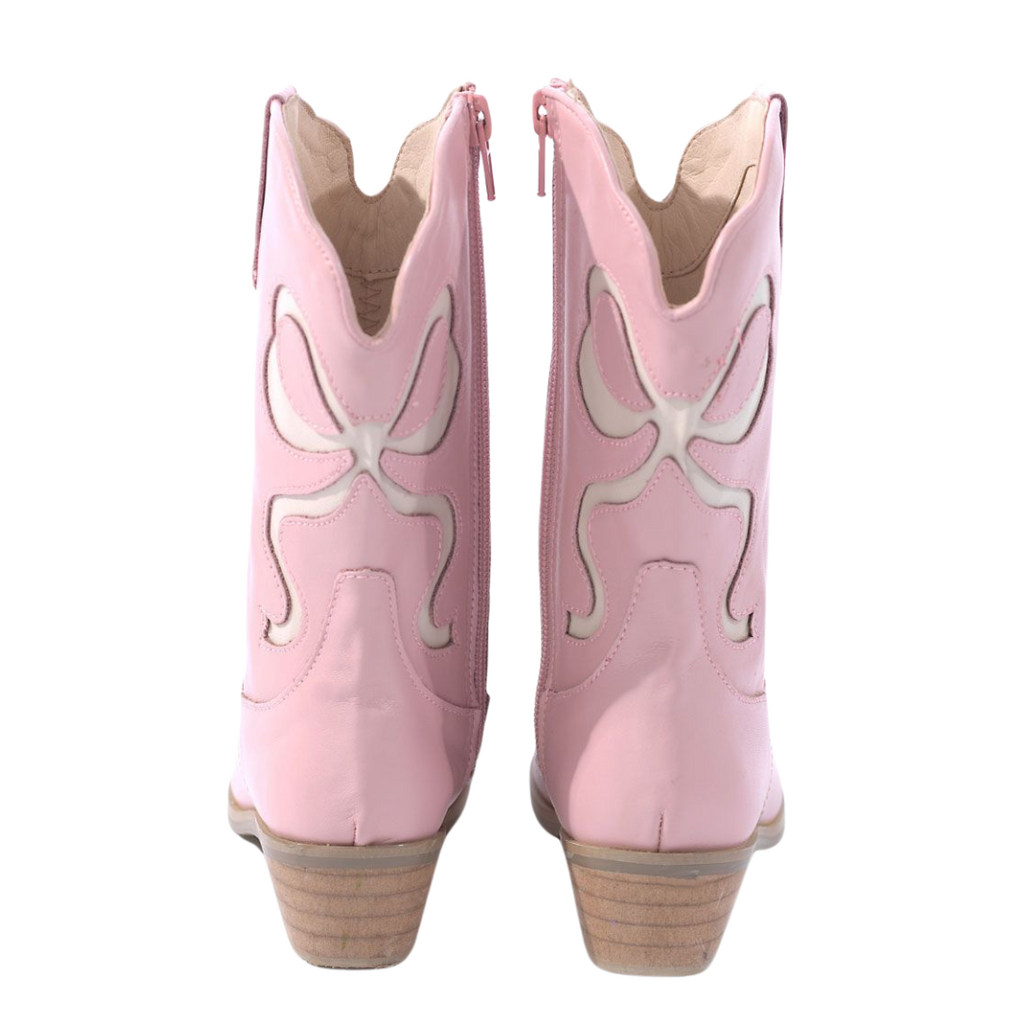 ROCKWILDE KEZEINE-Pink Boot With Bow