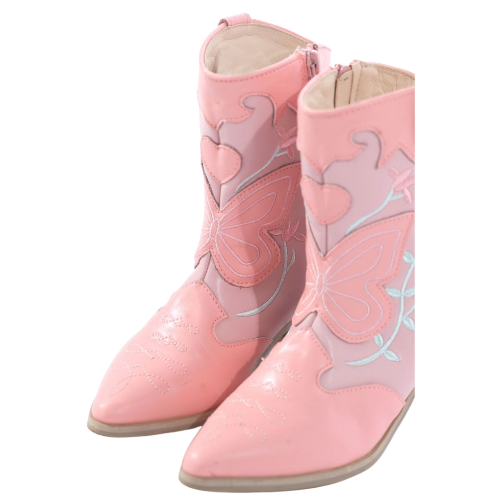 ROCKWILDE KOBE-Pink Boot With Butterfly