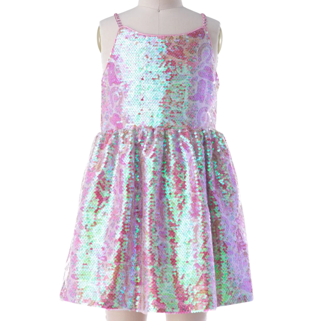 ROCKWILDE Gwynne Iridescent Sequin Dress