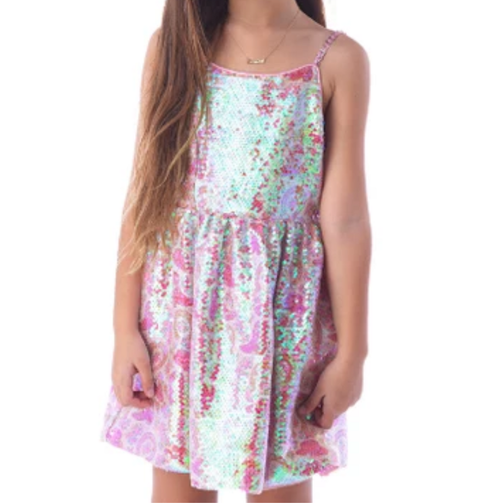 ROCKWILDE Gwynne Iridescent Sequin Dress