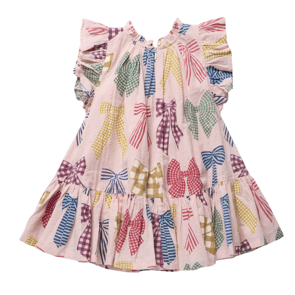 PINK CHICKEN Girls Harper Dress - Patterned Bows