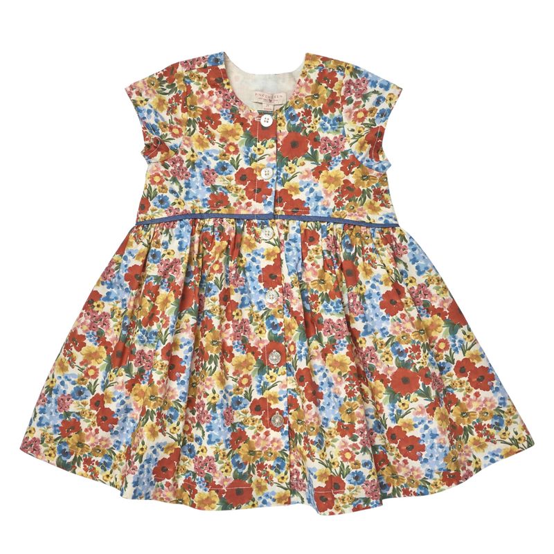 PINK CHICKEN Girls Fatima Dress - Watercolor Meadow