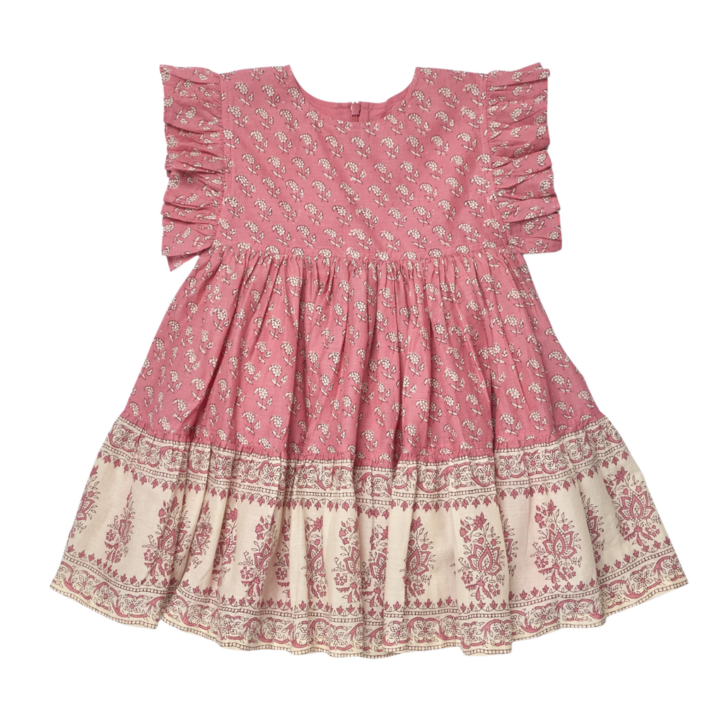 PINK CHICKEN Girls Kit Dress - Small Paisley