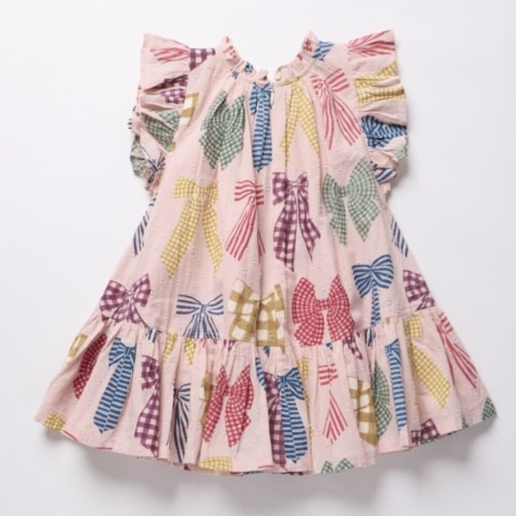 PINK CHICKEN Girls Harper Dress - Patterned Bows