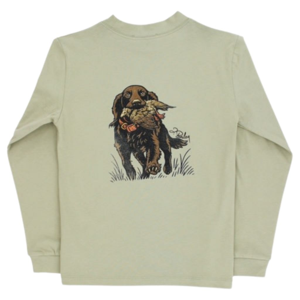 J.BAILEY LS LOGO TEE-SPANEIL/PISTACHIO