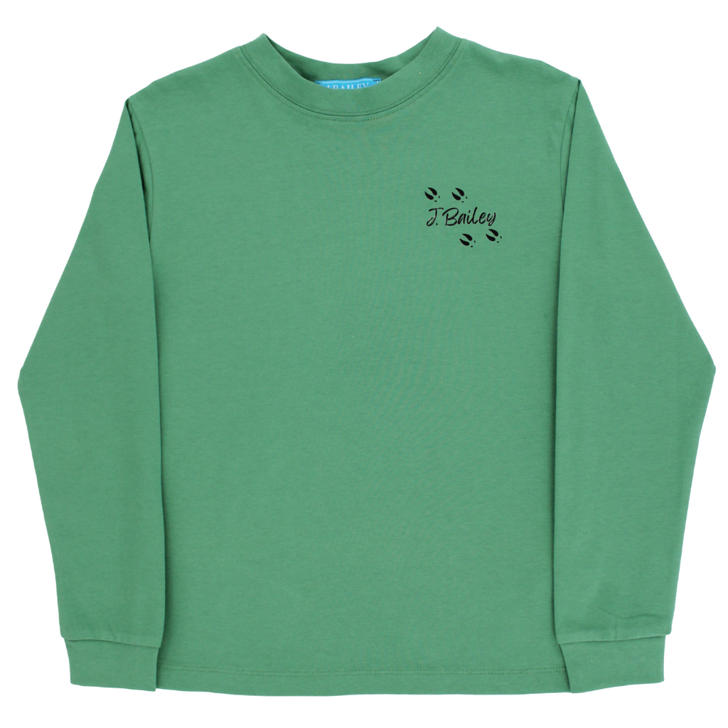 J.BAILEY LS LOGO TEE-BUCK/SAGE