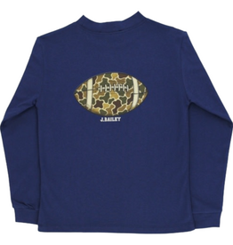 J.BAILEY LS LOGO TEE-FOOTBALL/NAVY