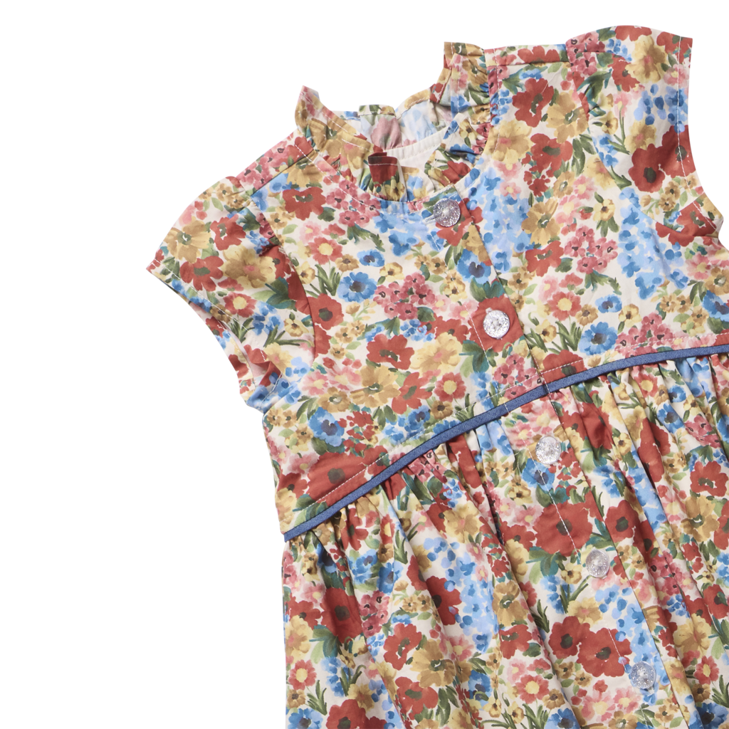 PINK CHICKEN Girls Fatima Dress - Watercolor Meadow