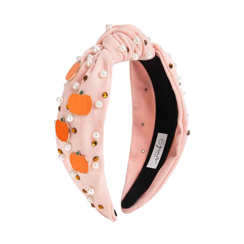 SWEET WINK Pumpkin Pearl Gemstone Headband