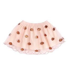 SWEET WINK Pumpkin Sequin Scallop Tutu Skirt