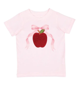 SWEET WINK Apple Rhinestone Patch Short Sleeve T-Shirt