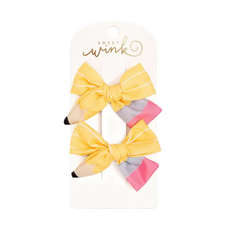 SWEET WINK School Days Pencil Bow Clip Set