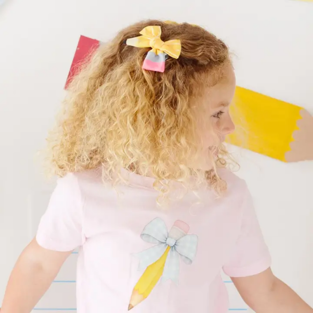 SWEET WINK School Days Pencil Bow Clip Set