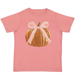 SWEET WINK Coquette Pumpkin Sequin Patch Short Sleeve T-Shirt