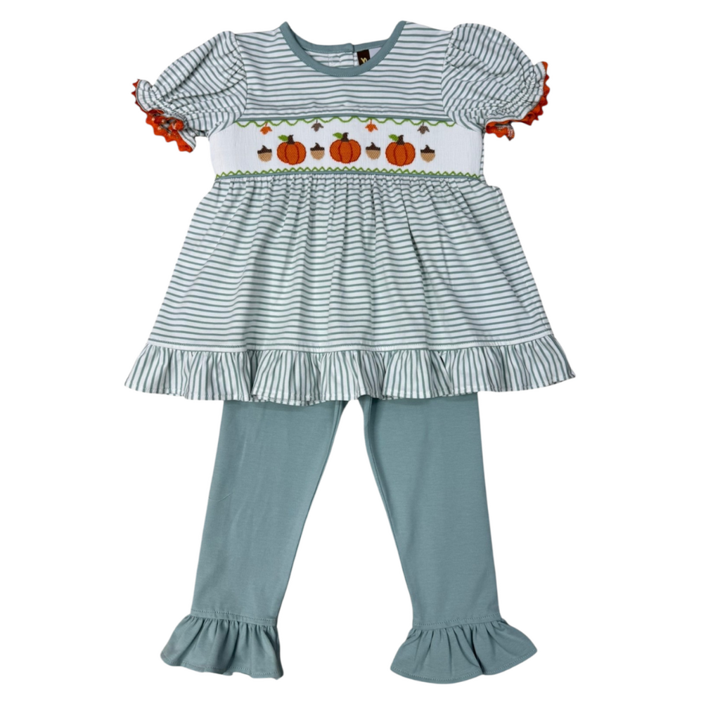 BANANA SPLIT Pumpkin Patch Smocked Pant Set