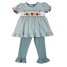 BANANA SPLIT Pumpkin Patch Smocked Pant Set