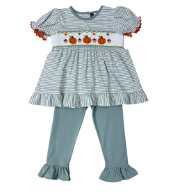 BANANA SPLIT Pumpkin Patch Smocked Pant Set