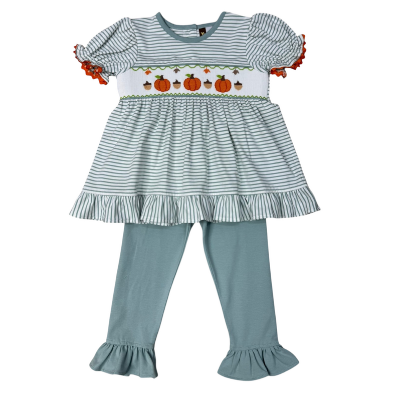 BANANA SPLIT Pumpkin Patch Smocked Pant Set