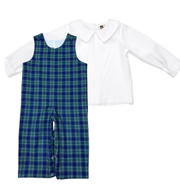 BANANA SPLIT Boys LS Piped Shirt w/Green & Navy Longall