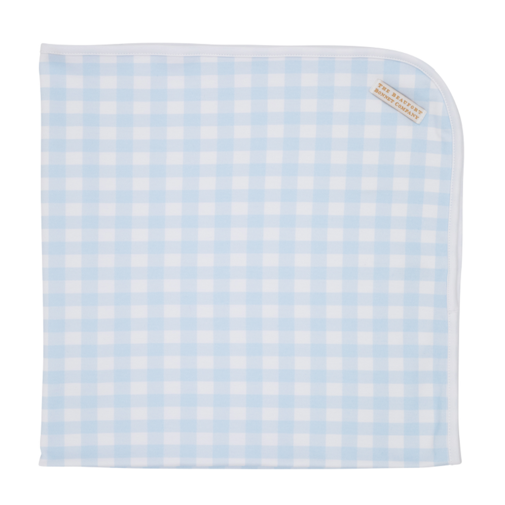 THE BEAUFORT BONNET COMPANY BABY BUGGY BLANKET - Buckhead Blue Gingham