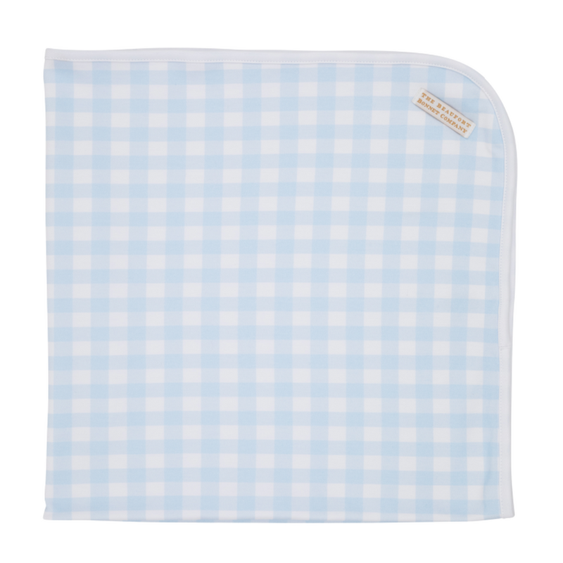 THE BEAUFORT BONNET COMPANY BABY BUGGY BLANKET - Buckhead Blue Gingham