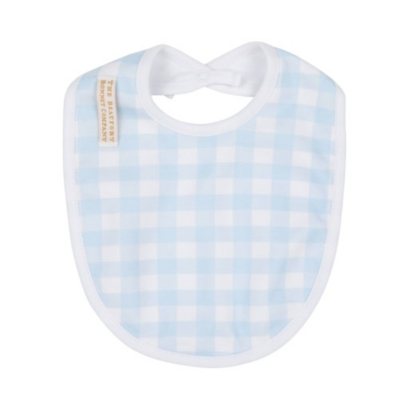 THE BEAUFORT BONNET COMPANY BURP ME BIB - Buckhead Blue Gingham