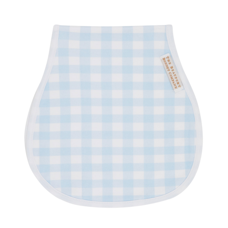 THE BEAUFORT BONNET COMPANY OOPSIE DAISY BURP CLOTH Buckhead Blue Gingham